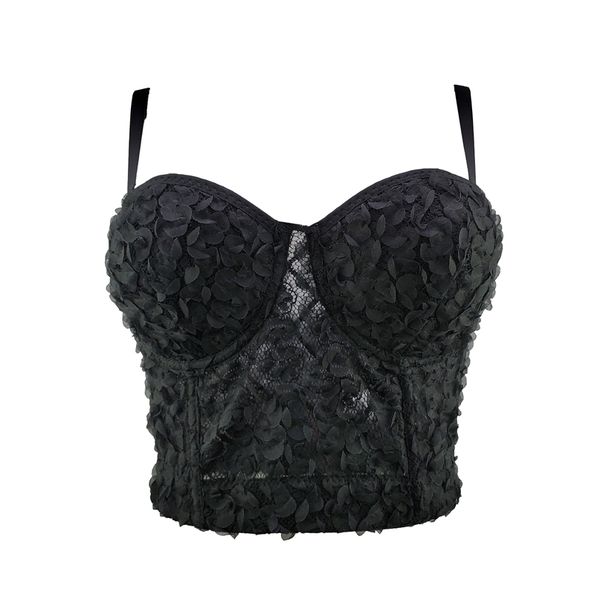 women fashion 3d flower lace solid color street spring summer cute camis sleeveless short bustier corset crop s220 210527, White
women fashion 3d flower lace solid color street spring summer cute camis sleeveless short bustier corset crop s220 210527, White