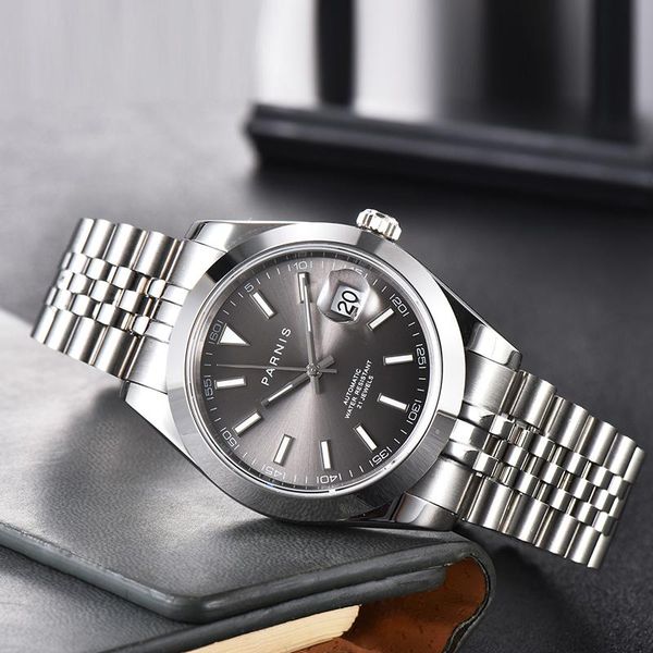 male watch business style grey dial sapphire crystal jubilee bracelet miyota/mingzhu movement wristwatches, Slivery;brown
male watch business style grey dial sapphire crystal jubilee bracelet miyota/mingzhu movement wristwatches, Slivery;brown