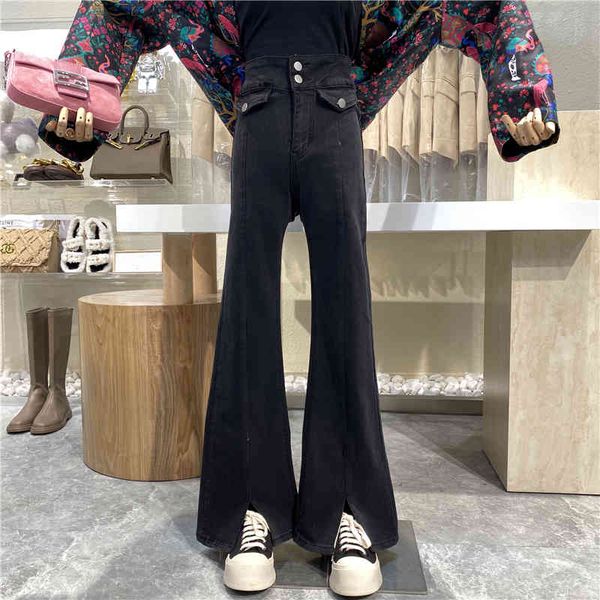 nicho design 2021 tall skinny waist false pocket jeans button leg let micro pants, Blue
nicho design 2021 tall skinny waist false pocket jeans button leg let micro pants, Blue