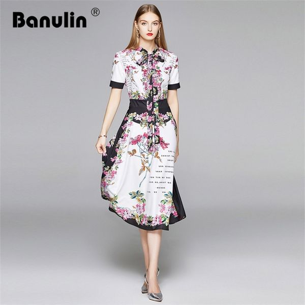 banulin summer runway designer bow neck dress women short sleeve letter floral print vintage female elegant midi 210603, Black;gray
banulin summer runway designer bow neck dress women short sleeve letter floral print vintage female elegant midi 210603, Black;gray