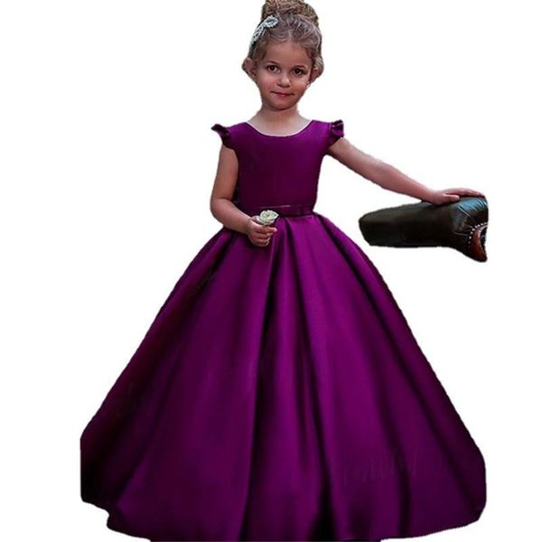 girl's dresses white purple flower girl dress for wedding kids first communion clothes satin princess gown with beading sash elegant cu, Red;yellow
girl's dresses white purple flower girl dress for wedding kids first communion clothes satin princess gown with beading sash elegant cu, Red;yellow