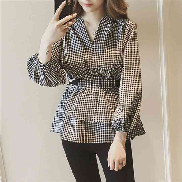 v neck striped blouse women casual long sleeve slim waist shirts korean women blouses femininas blusas, White
v neck striped blouse women casual long sleeve slim waist shirts korean women blouses femininas blusas, White