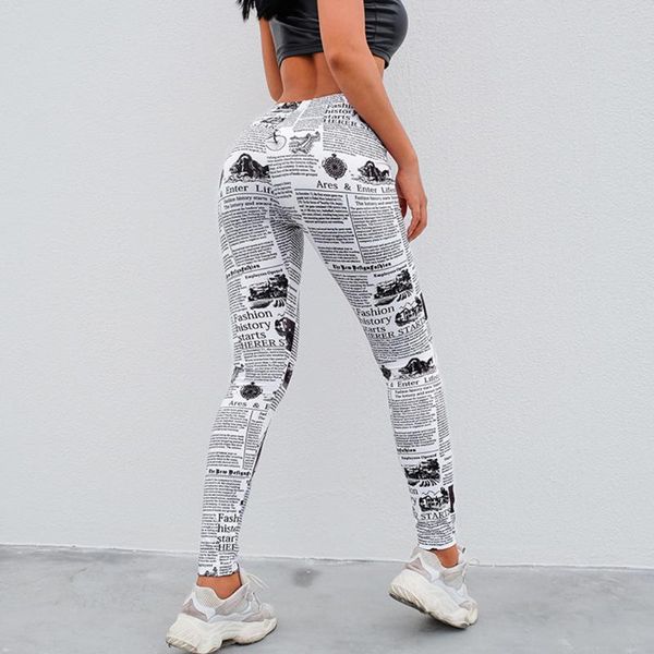women's leggings fashion workout spaper print sports running athletic skinny mid waist sport legins femme, Black
women's leggings fashion workout spaper print sports running athletic skinny mid waist sport legins femme, Black