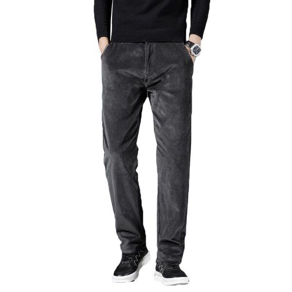 men's pants corduroy comfortable cotton straight casual 2021 autumn winter brand clothing classic embroidery trousers, Black
men's pants corduroy comfortable cotton straight casual 2021 autumn winter brand clothing classic embroidery trousers, Black
