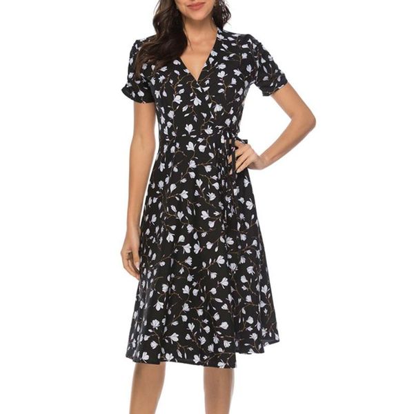 casual dresses 2021 women's dress short sleeve v-neck knee length midi women dot print for sukienka, Black;gray
casual dresses 2021 women's dress short sleeve v-neck knee length midi women dot print for sukienka, Black;gray