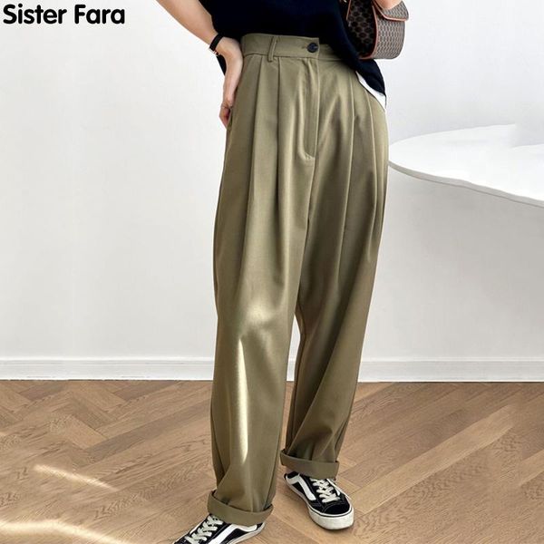 sister fara spring 2021 woman high waist pants office lady wide leg fashion ankle-length autumn full length trousers women's & capris, Black;white
sister fara spring 2021 woman high waist pants office lady wide leg fashion ankle-length autumn full length trousers women's & capris, Black;white