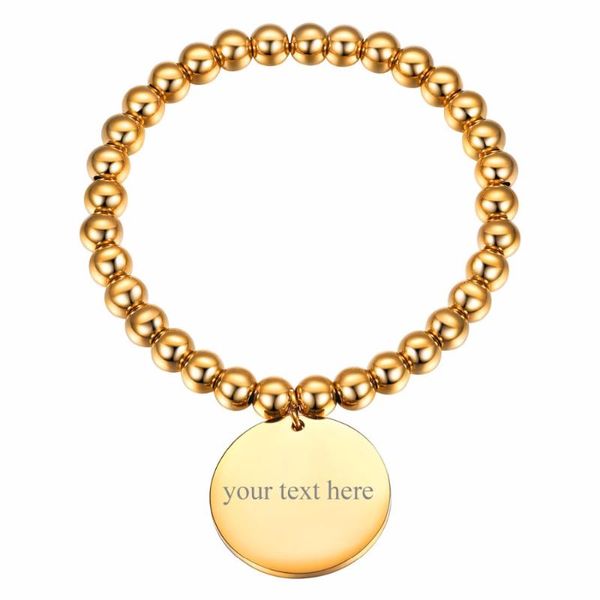charm bracelets personalized bracelet beaded for men/women stainless steel adjustable engraved gift gh3696, Golden;silver
charm bracelets personalized bracelet beaded for men/women stainless steel adjustable engraved gift gh3696, Golden;silver
