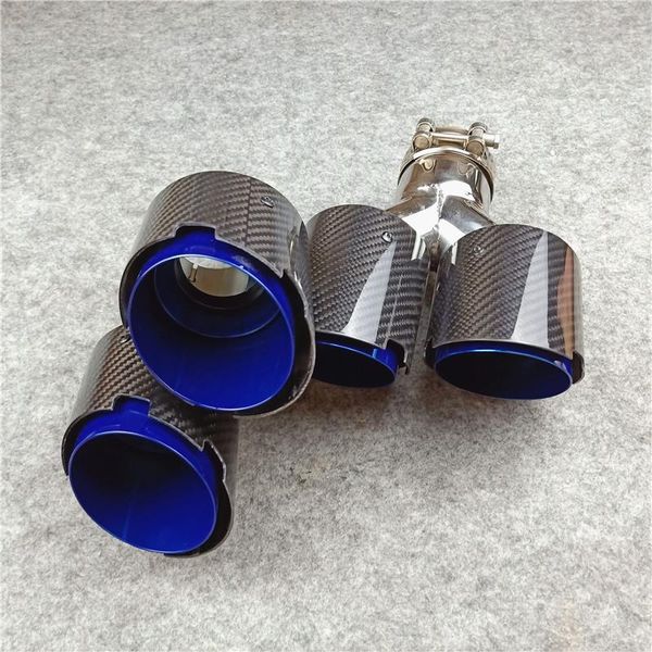 motorcycle exhaust system 1 pair inlet 63mm glossy carbon fiber y tips blue stainless steel for akrapovic muffler nozzles pipes
motorcycle exhaust system 1 pair inlet 63mm glossy carbon fiber y tips blue stainless steel for akrapovic muffler nozzles pipes