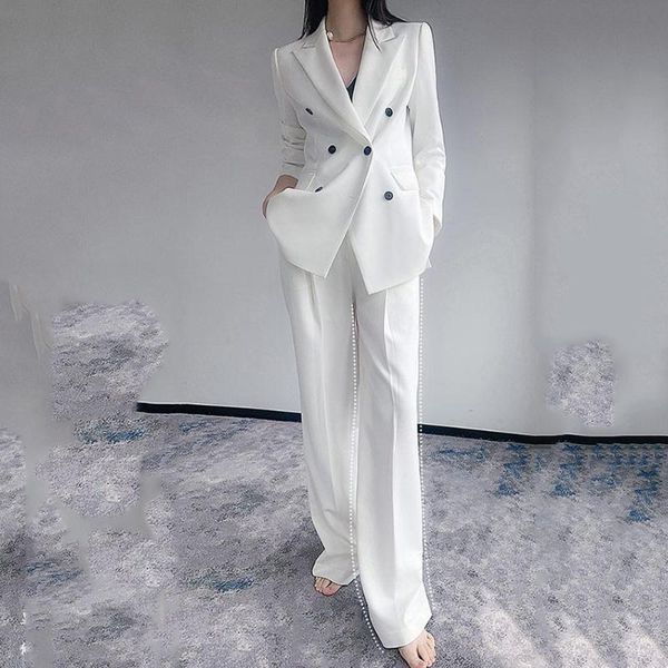 women's two piece pants 2021 women office white pink suit two-piece pantsuit elegant blazer female set casual loose jacket work clothes
women's two piece pants 2021 women office white pink suit two-piece pantsuit elegant blazer female set casual loose jacket work clothes