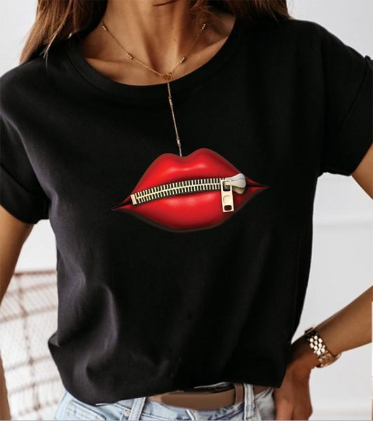 women's t-shirt lips zipper graphic tees women summer 2021 funny t shirt black tshirt t-shirts cotton casual camisetas mujer, White
women's t-shirt lips zipper graphic tees women summer 2021 funny t shirt black tshirt t-shirts cotton casual camisetas mujer, White