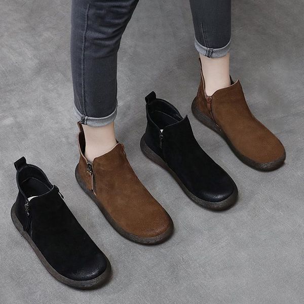 boots aardimi 2021 spring women ladies genuine leather shoes woman cow suede wedges rubber female slip on platform, Black
boots aardimi 2021 spring women ladies genuine leather shoes woman cow suede wedges rubber female slip on platform, Black