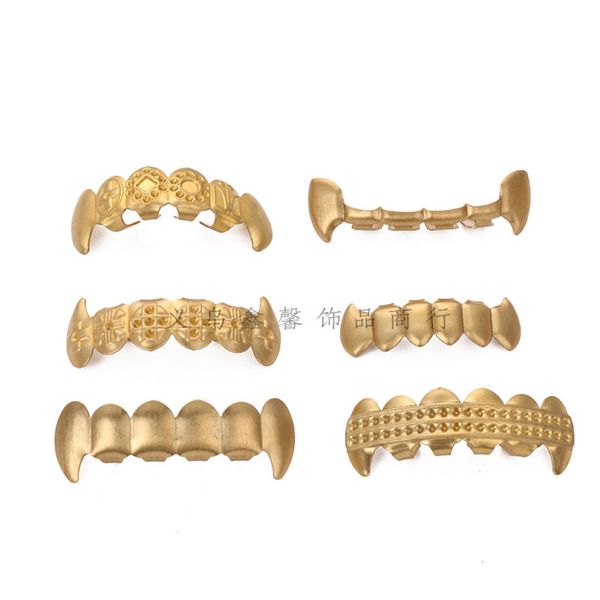 style copper embryo hip hop six teeth bucktooth braces, Silver 
style copper embryo hip hop six teeth bucktooth braces, Silver