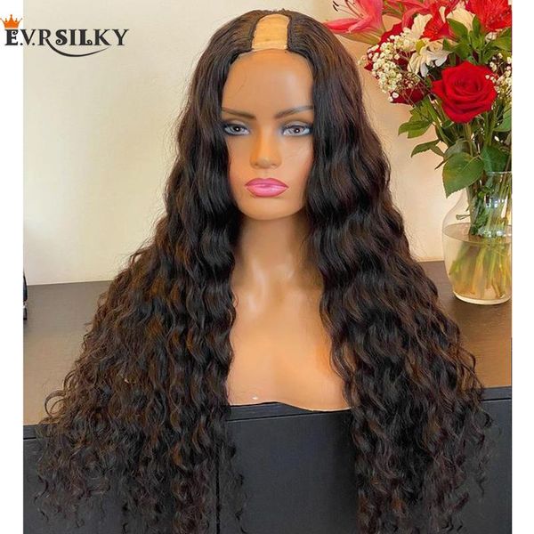 lace wigs eversilky mongolian deep wave 1x4 u part 100% human hair middle machine made opening glueless remy, Black;brown
lace wigs eversilky mongolian deep wave 1x4 u part 100% human hair middle machine made opening glueless remy, Black;brown