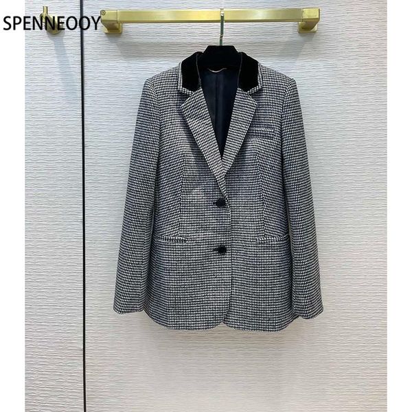 women's suits & blazers spenneooy women autumn winter vintage velvet houndstooth blazer jackets fashion single-breasted overcoat outwea, White;black
women's suits & blazers spenneooy women autumn winter vintage velvet houndstooth blazer jackets fashion single-breasted overcoat outwea, White;black