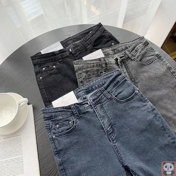 slimming look straight leg length versatile comfortable jeans high-waisted trousers women's, Blue
slimming look straight leg length versatile comfortable jeans high-waisted trousers women's, Blue