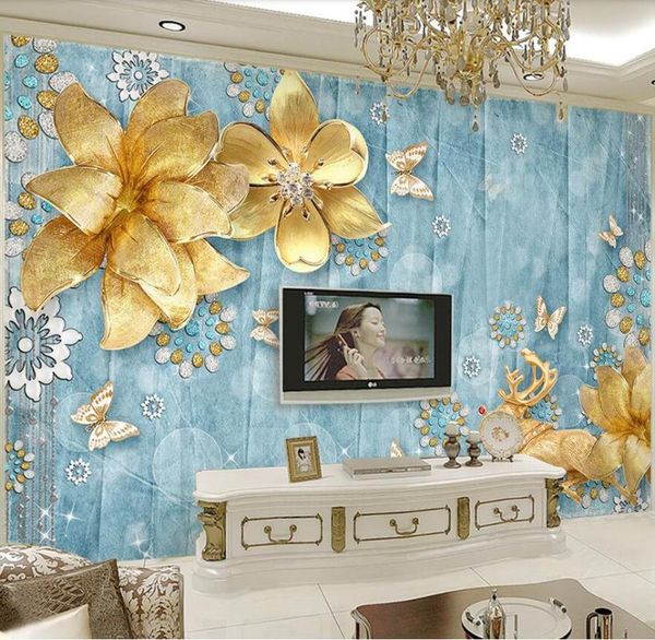 wallpapers cjsir 3d luxury golden jewelry flowers mediterranean european tv background wall custom large mural wallpaper decors
wallpapers cjsir 3d luxury golden jewelry flowers mediterranean european tv background wall custom large mural wallpaper decors