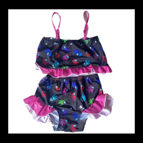 family matching outfits girls summer print swimsuit with adjustable straps stitching lace blouse triangle shorts set of two, Blue
family matching outfits girls summer print swimsuit with adjustable straps stitching lace blouse triangle shorts set of two, Blue