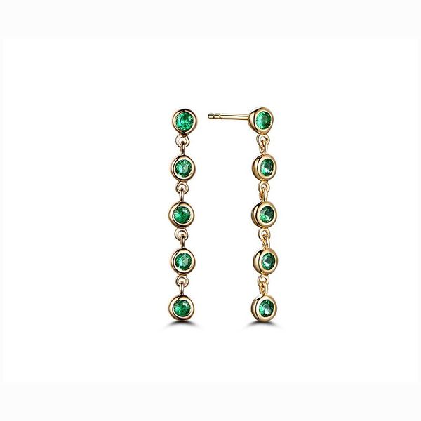 stud fashionable and elegant grandmother emerald sapphire 14k pure gold earrings women's exquisite party birthday jewelry gifts, Golden;silver