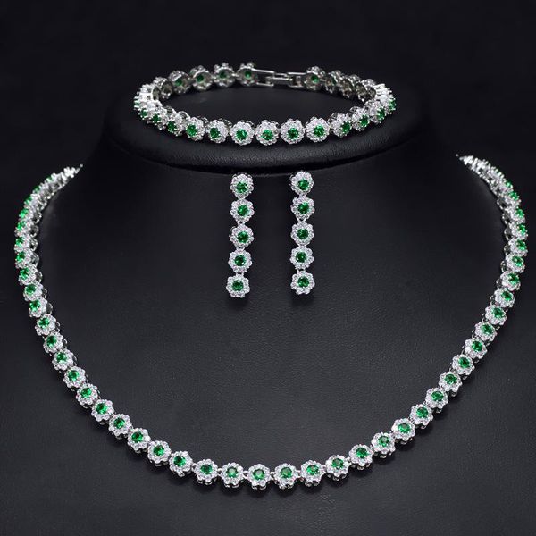 earrings & necklace fashion bridal set, earrings, bracelets, three-piece 3a zircon white gold dubai jewelry sets african, Silver
earrings & necklace fashion bridal set, earrings, bracelets, three-piece 3a zircon white gold dubai jewelry sets african, Silver
