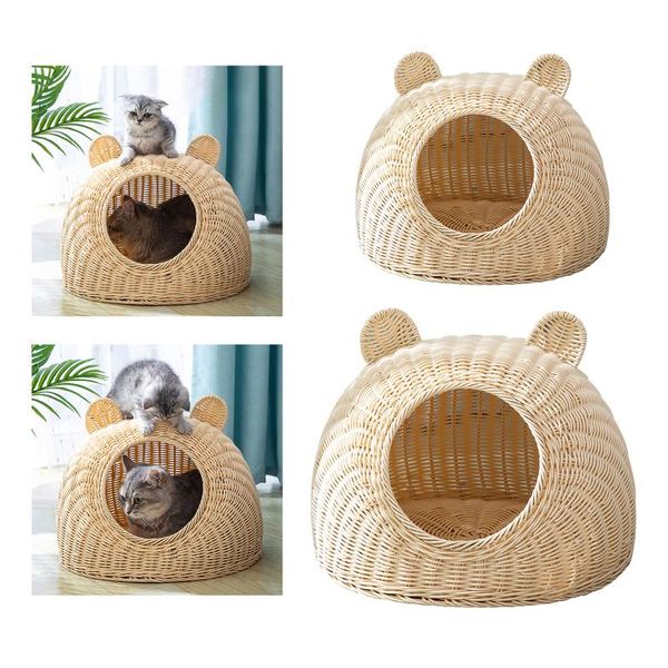 cat beds & furniture rattan bed cage hideaway house interactive play for indoor cats kitty, pet friendly entry dome
cat beds & furniture rattan bed cage hideaway house interactive play for indoor cats kitty, pet friendly entry dome