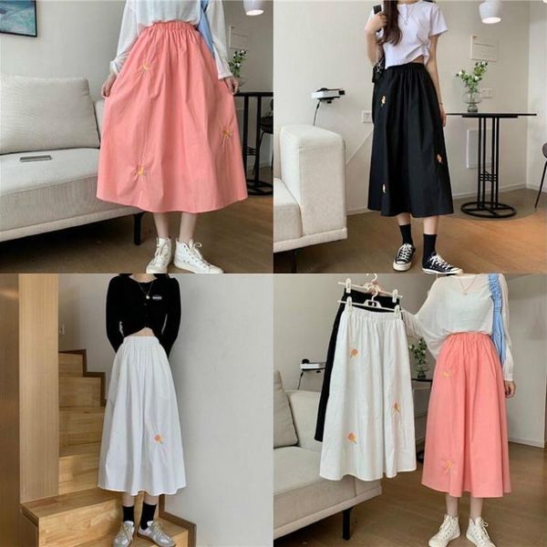 skirts 2021 women autumn winter vintage female embroidery elastic high waist pleated falda lady elegant casual loose g328, Black
skirts 2021 women autumn winter vintage female embroidery elastic high waist pleated falda lady elegant casual loose g328, Black