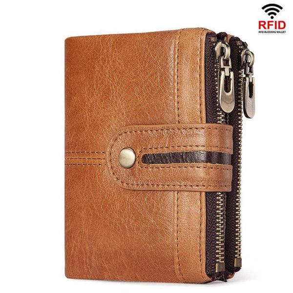 men's genuine leather vintage wallets anti rfid hasp double zipper wallet leisure card holder male coin purse, Red;black
men's genuine leather vintage wallets anti rfid hasp double zipper wallet leisure card holder male coin purse, Red;black