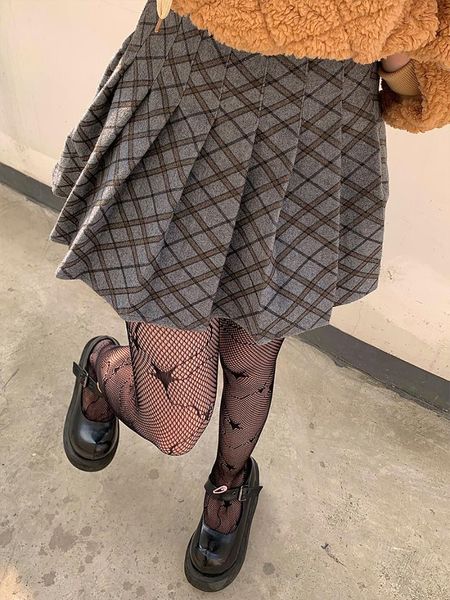 skirts ins students preppy style women a-line woolen plaid pleated girls female high waist mini, Black
skirts ins students preppy style women a-line woolen plaid pleated girls female high waist mini, Black