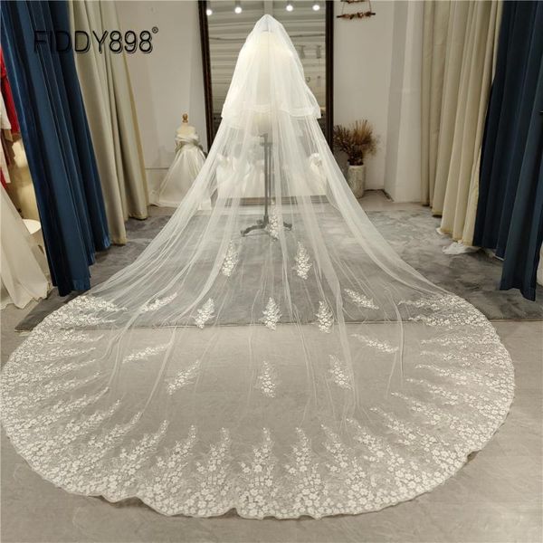 bridal veils elegant ivory long wedding veil with comb 2 layers appliques accessories mariage, Black
bridal veils elegant ivory long wedding veil with comb 2 layers appliques accessories mariage, Black