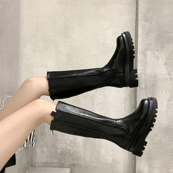 boots arrivals winter knee high boot women calf natural genuine leather platform motorcycle ladies long botas mujer, Black
boots arrivals winter knee high boot women calf natural genuine leather platform motorcycle ladies long botas mujer, Black