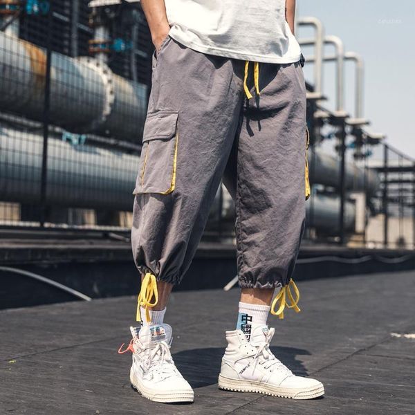spring and summer eight points casual japanese large size tide creative youth loose cotton overalls men's shorts, White;black
spring and summer eight points casual japanese large size tide creative youth loose cotton overalls men's shorts, White;black