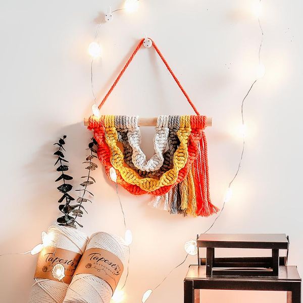 tapestries mini bohemian rainbow macrame tapestry small wall hanging boho wedding decor girls kids bedroom headboard decoration po props
tapestries mini bohemian rainbow macrame tapestry small wall hanging boho wedding decor girls kids bedroom headboard decoration po props