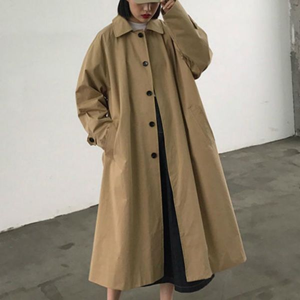 women's trench coats women solid loose overknee leisure fashion retro streetwear korean style harajuku all-match autumn elegant, Tan;black
women's trench coats women solid loose overknee leisure fashion retro streetwear korean style harajuku all-match autumn elegant, Tan;black