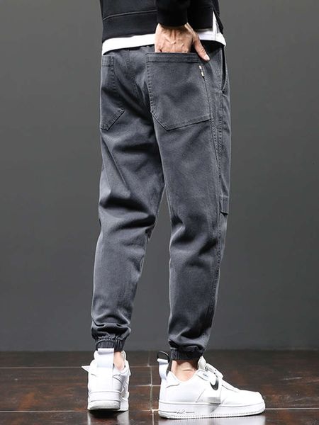 men's jeans autumn corset casual loose fit korean fashion versatile grey pants large elastic ruffian l6y1, Blue
men's jeans autumn corset casual loose fit korean fashion versatile grey pants large elastic ruffian l6y1, Blue