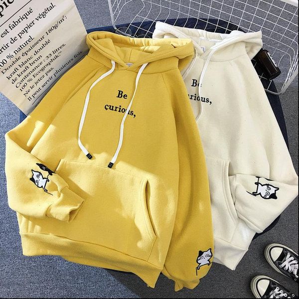 cat printed long sleeve women hoodie winter autumn plush fleece hooded cute patchwork pockets pullover harajuku, Black
cat printed long sleeve women hoodie winter autumn plush fleece hooded cute patchwork pockets pullover harajuku, Black