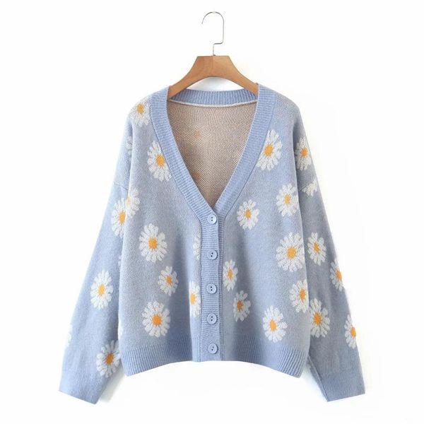 women's knits & tees autumn cardigan button down sweater female casual elegant puff sleeve v neck floral print loose knit coat, White
women's knits & tees autumn cardigan button down sweater female casual elegant puff sleeve v neck floral print loose knit coat, White