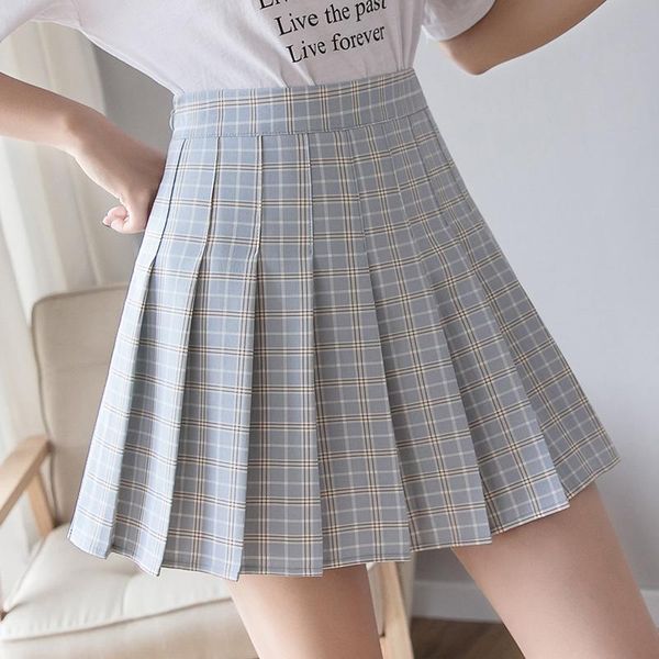 skirts spring summer 2021 plaid pleated skirt short half length super high waist british style, Black
skirts spring summer 2021 plaid pleated skirt short half length super high waist british style, Black