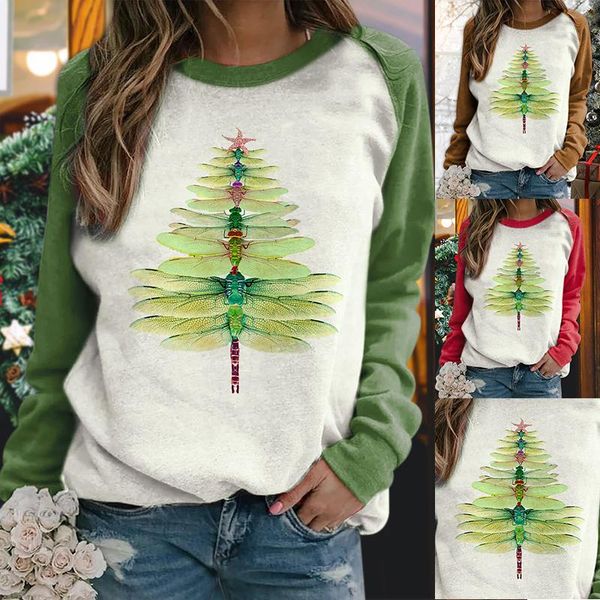 ly dragonfly christmas tree print sweatshirt long sleeve casual women dod886 women's hoodies & sweatshirts, Black
ly dragonfly christmas tree print sweatshirt long sleeve casual women dod886 women's hoodies & sweatshirts, Black