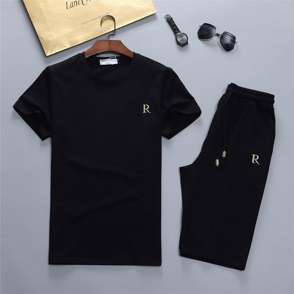 2021 european and american summer tracksuits men's short sleeve shorts solid color color matching sports and leisure 2-piece set, Gray
2021 european and american summer tracksuits men's short sleeve shorts solid color color matching sports and leisure 2-piece set, Gray