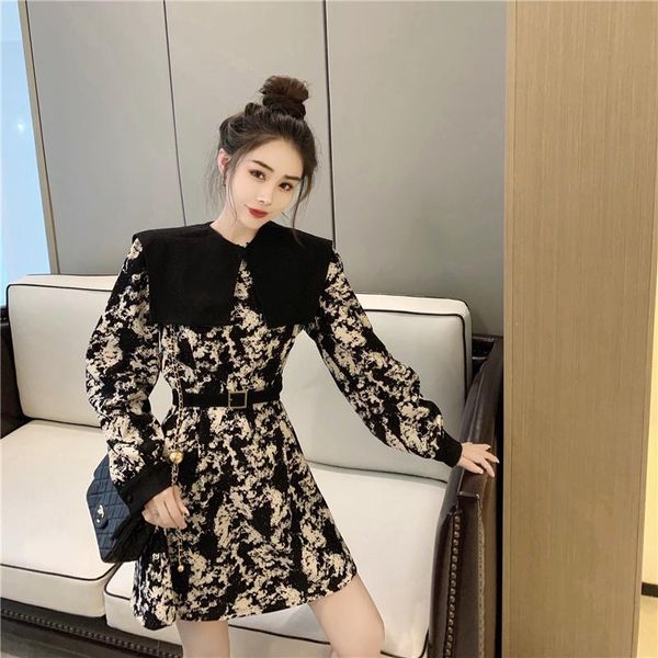 casual dresses autumn and winter style retro temperament tie-dye lapel contrast color was thinner waist long sleeve dress women, Black;gray
casual dresses autumn and winter style retro temperament tie-dye lapel contrast color was thinner waist long sleeve dress women, Black;gray