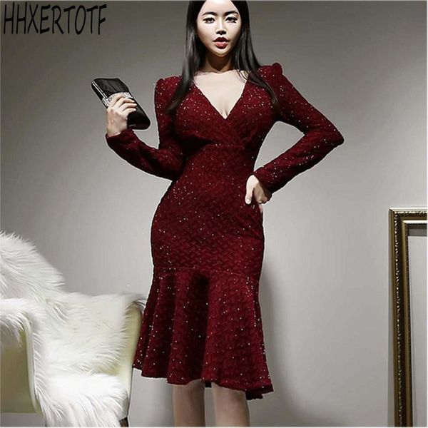 spring women's mermaid dresses slim bodycon dress elegant v-neck casual sheath vestidos, Black;gray
spring women's mermaid dresses slim bodycon dress elegant v-neck casual sheath vestidos, Black;gray