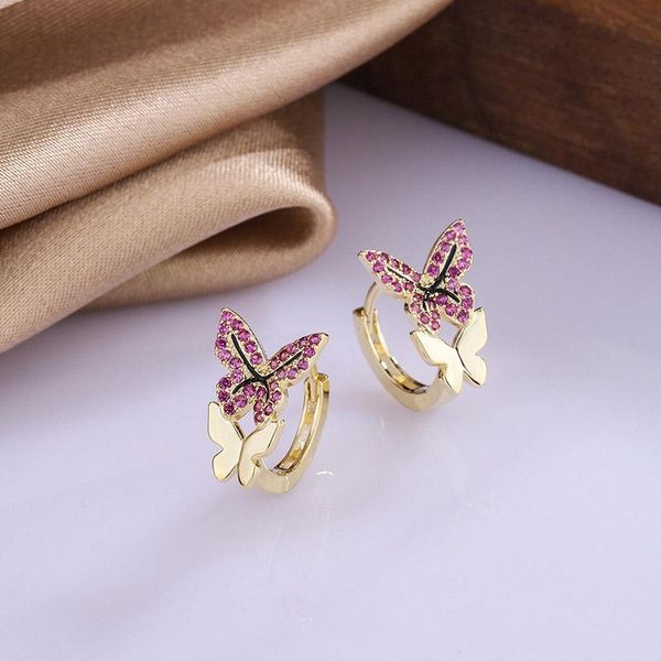 hoop & huggie cute butterfly earrings for women aesthetic iced out zircon earings gold color ear accessories jewelry wholesale kbe104, Golden;silver
hoop & huggie cute butterfly earrings for women aesthetic iced out zircon earings gold color ear accessories jewelry wholesale kbe104, Golden;silver