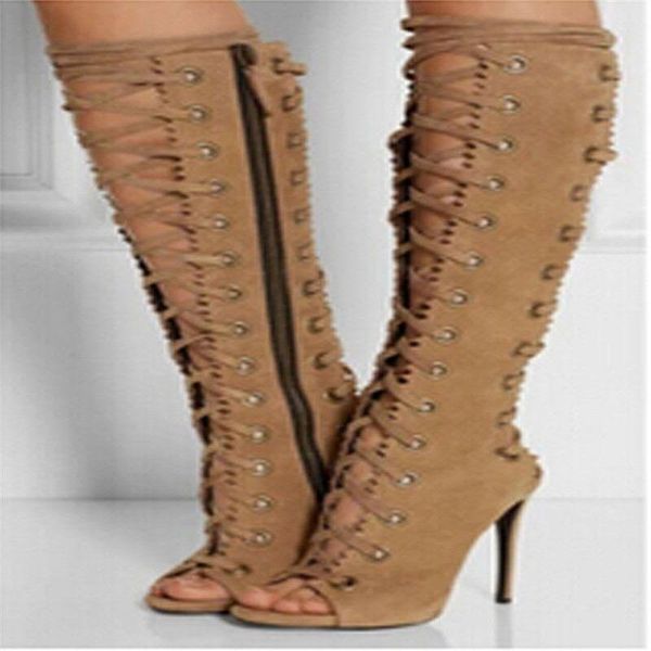 boots selling open toe cut-outs over the knee high heel sandal lace up gladiator, Black
boots selling open toe cut-outs over the knee high heel sandal lace up gladiator, Black