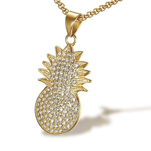 pendant necklaces hip hop fruit pineapple pendants gold stainless steel full rhinestone paved bling iced out rapper jewelry for men, Silver
pendant necklaces hip hop fruit pineapple pendants gold stainless steel full rhinestone paved bling iced out rapper jewelry for men, Silver