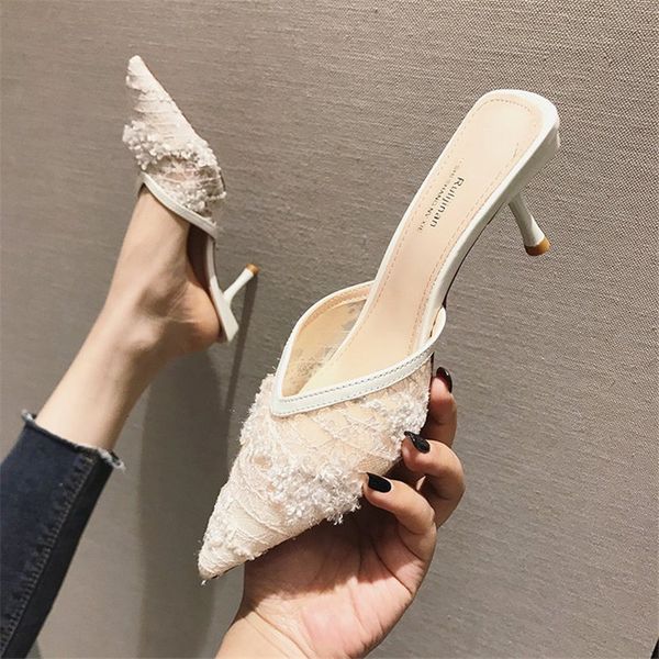 sandals pointed toe thin heels high heel mules slippers woman summer shoes fashion mesh shallow black ladies female pj4h
sandals pointed toe thin heels high heel mules slippers woman summer shoes fashion mesh shallow black ladies female pj4h
