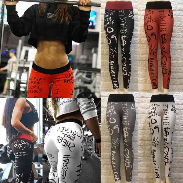 fashion women jogger high waist elastic workout gym sport running printed letter slim fitness leggings, Black;white
fashion women jogger high waist elastic workout gym sport running printed letter slim fitness leggings, Black;white