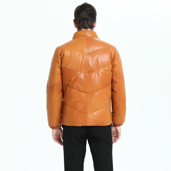 men's leather & faux warm thicker genuine duck down jacket men 100% real sheepskin soft skin winter coat clothing asian size m181, Black
men's leather & faux warm thicker genuine duck down jacket men 100% real sheepskin soft skin winter coat clothing asian size m181, Black