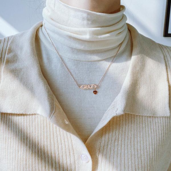 pendant necklaces japan and south korea zircon small love women's necklace net red fashion simple letter titanium steel, Silver
pendant necklaces japan and south korea zircon small love women's necklace net red fashion simple letter titanium steel, Silver