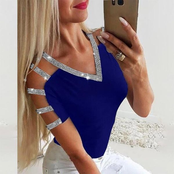 sparkly cold shoulder women blouse shirt v-neckline short sleeve casual camiseta mujer harajuku female camisas women's blouses & sh, White
sparkly cold shoulder women blouse shirt v-neckline short sleeve casual camiseta mujer harajuku female camisas women's blouses & sh, White