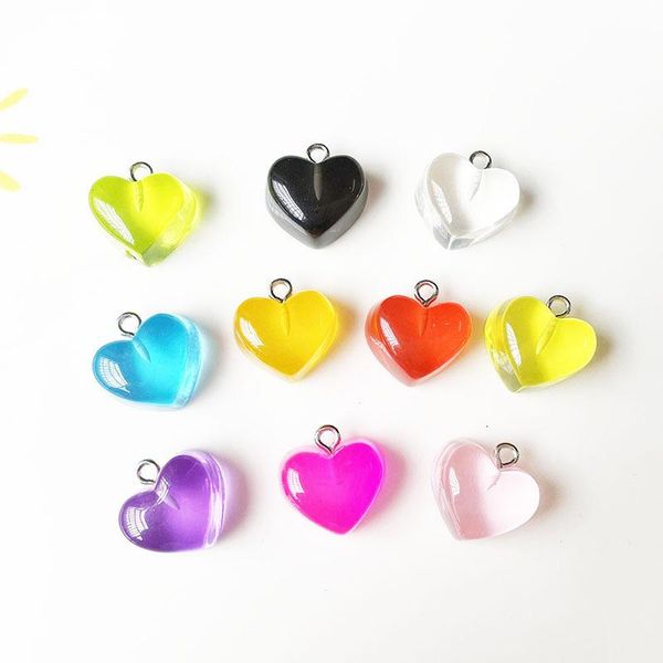 charms 10pcs transparent color resin heart-shaped pendant handmade candy necklace earrings jewelry making diy accessories, Bronze;silver
charms 10pcs transparent color resin heart-shaped pendant handmade candy necklace earrings jewelry making diy accessories, Bronze;silver