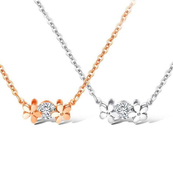 chains stainless steel rose gold flower cubic zirconia stone pendant necklace delicate women fashion chain link necklaces gift for him, Silver
chains stainless steel rose gold flower cubic zirconia stone pendant necklace delicate women fashion chain link necklaces gift for him, Silver